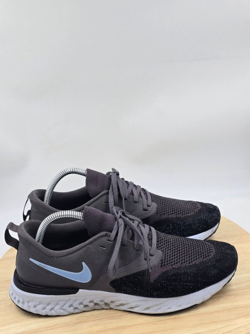 Nike Odyssey React 2 Flyknit Thunder Grey Blue Running Shoes  Mens sz 9